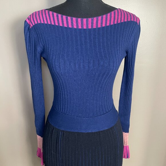 PINKO "Francese" Colorblock Mini Dress - Picture 2 of 9